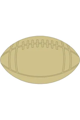 11" Unpainted MDF Football Cutout