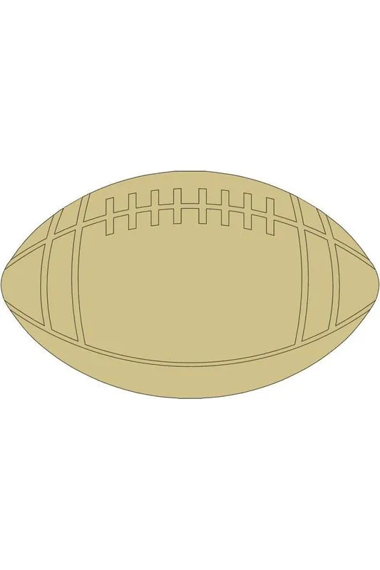 11" Unpainted MDF Football Cutout