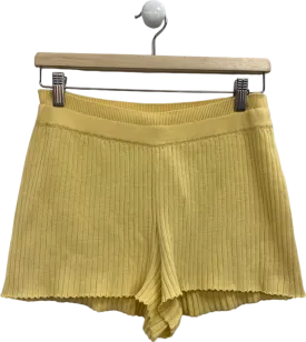 Adanola Yellow Knit Shorts UK M