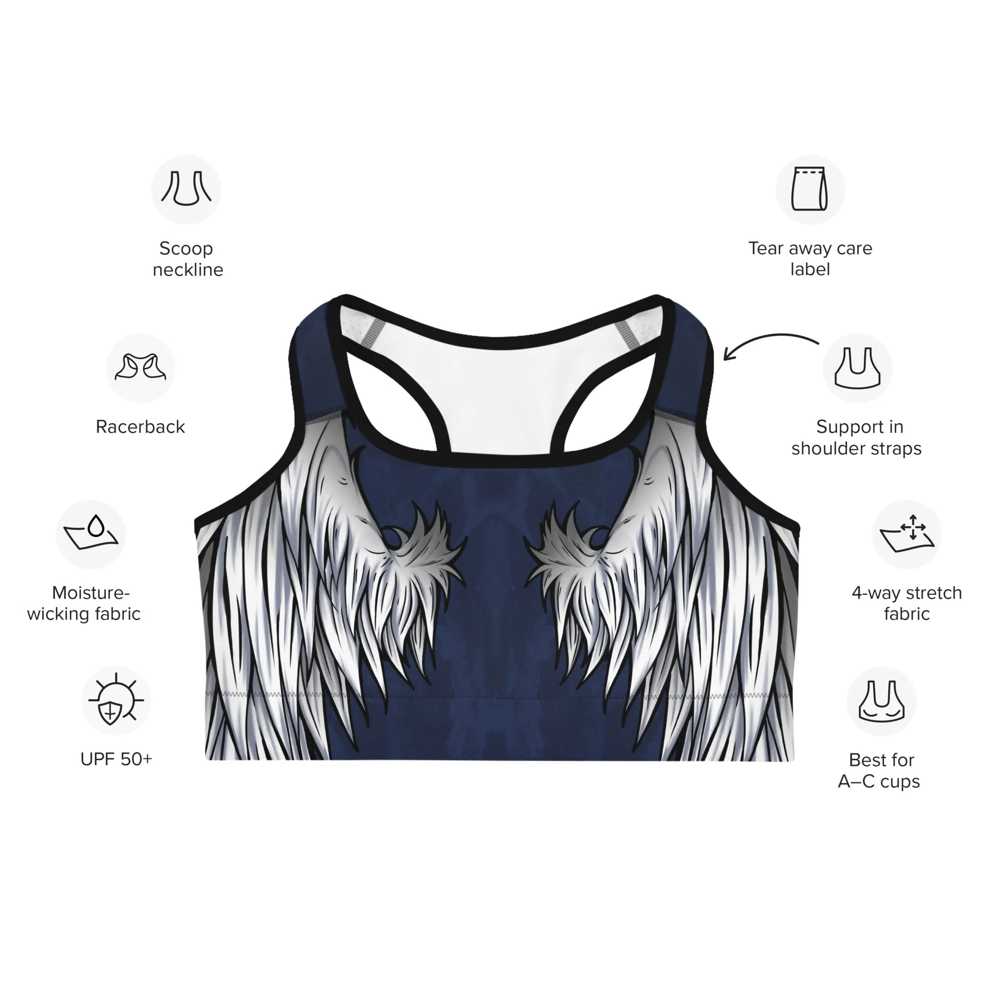 Angel Wings Sports Bra