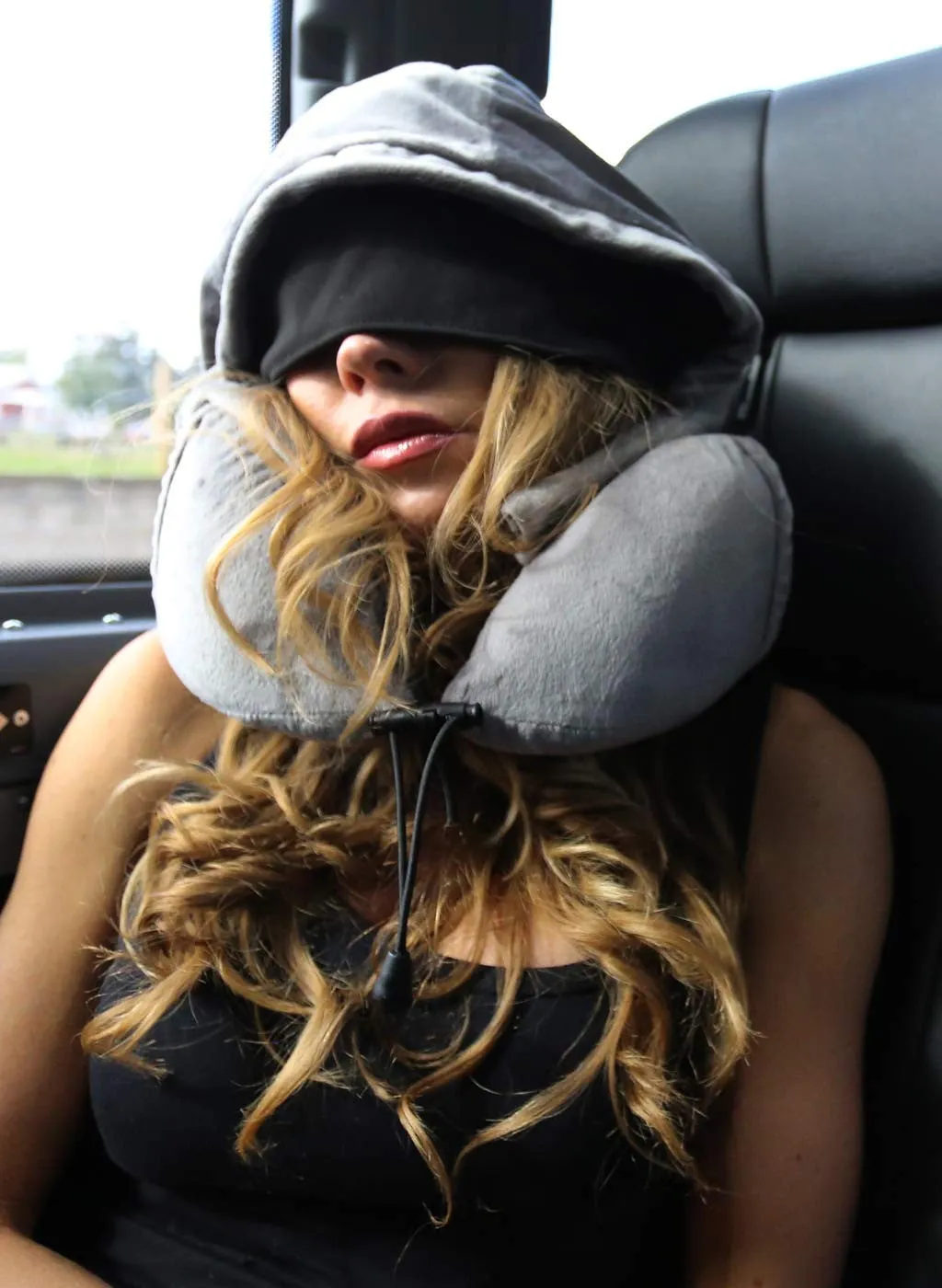 Antimicrobial Hoodie Sleeper Travel Pillow