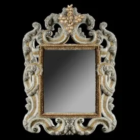 b.b. Simon Gold Silver Elegant Crystal Diamond Mirror