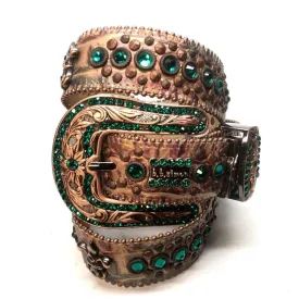 b.b. Simon "Bronze Emerald" Crystal Belt