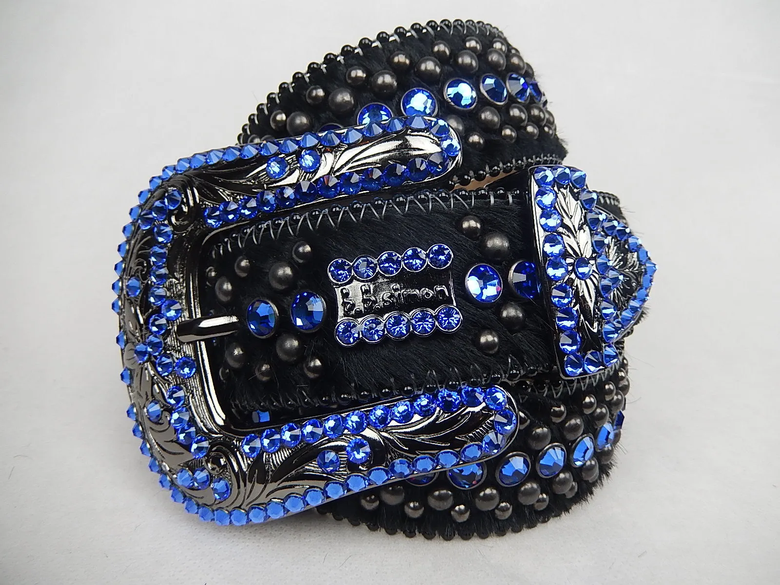 b.b. Simon ' Sapphire Royalty' Swarovski Crystal Belt