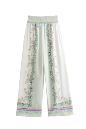 'Bethany' Floral Printed Wide-leg Trouser