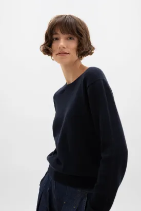 Cropped Cashmere Round Neck