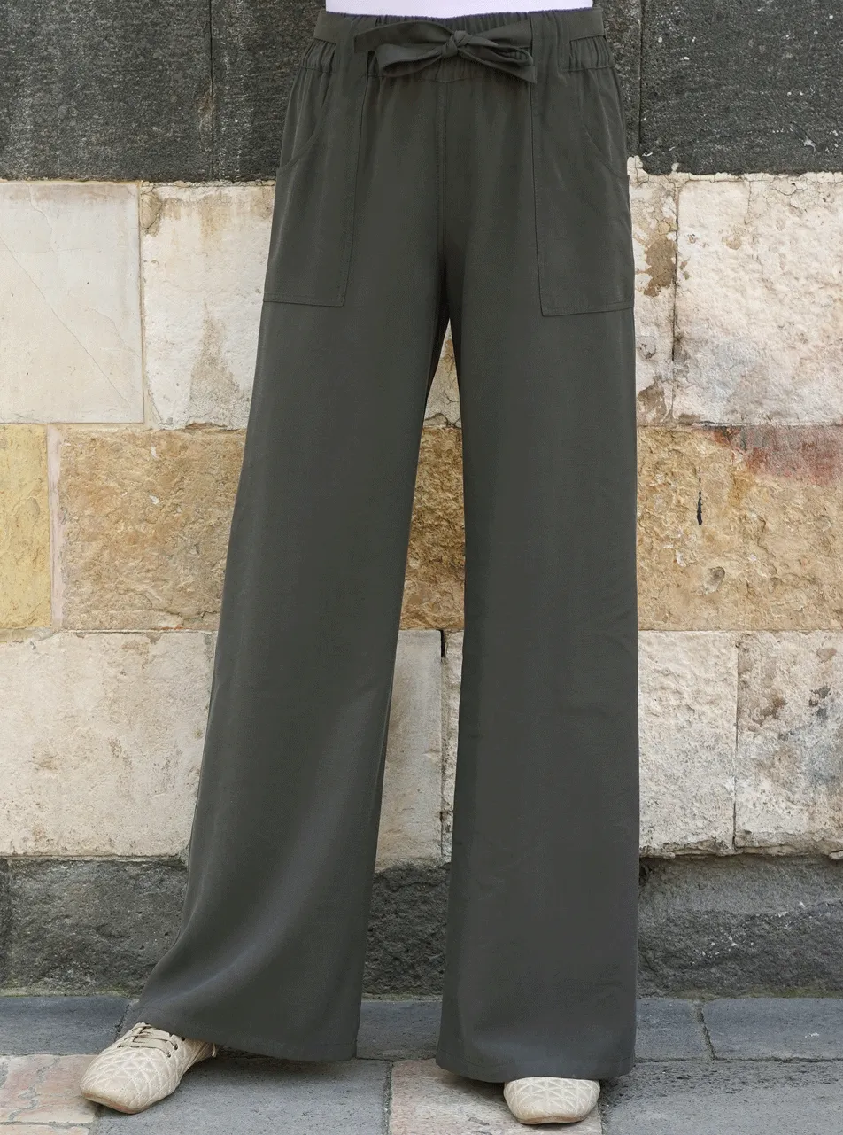 Detachable Belt Pocketed Trousers