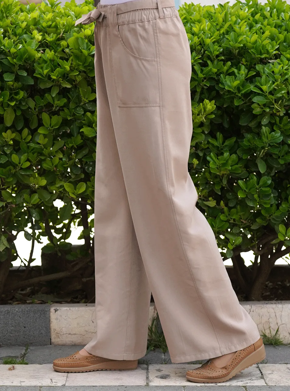 Detachable Belt Pocketed Trousers