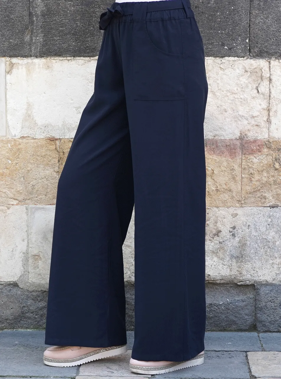 Detachable Belt Pocketed Trousers