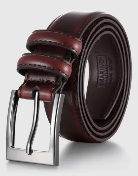 Dual Loop Leather Classic Prong Belt