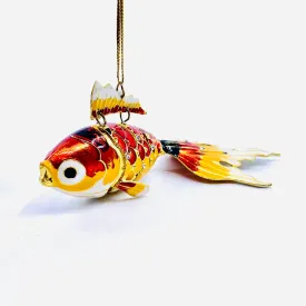 Enamel Motion Ornament 1, Koi Carp