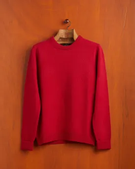 Extrafine Merino Wool Crew Neck - Red