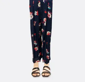 floral box pleated trouser