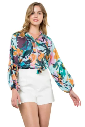 Floral Puff Sleeve Blouse