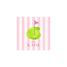 Golf Green Gift Tags & Stickers- Pink