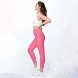 Hot Pink Polka Dot Legging with Pockets