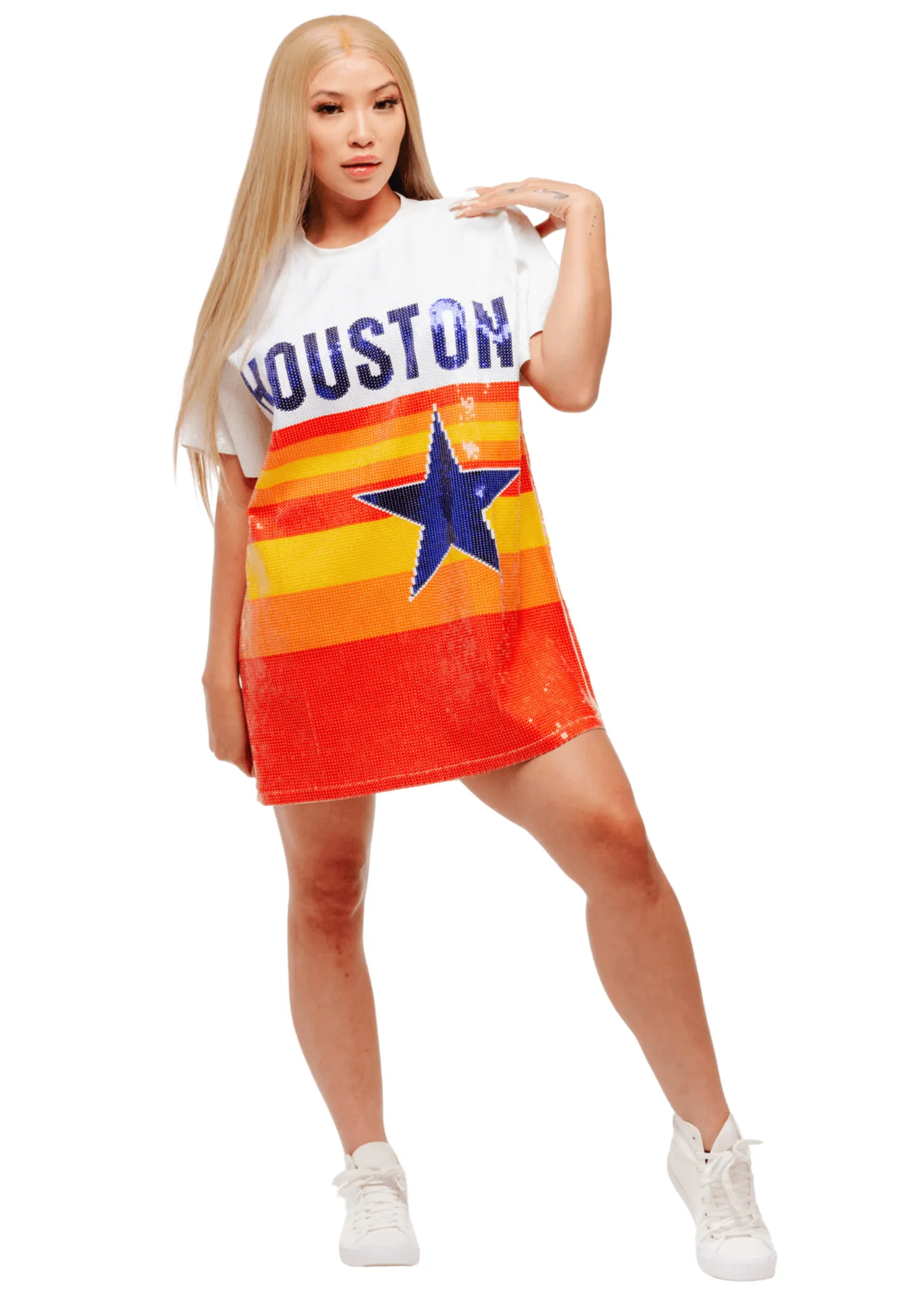 Houston Baseball Sequin Dress