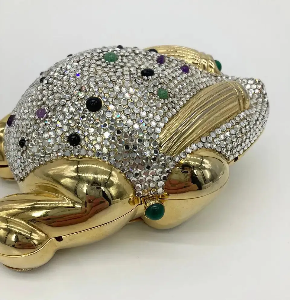 Judith Leiber Swarovski Crystal Frog Minaudiere