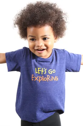 Let's Go Exploring (Baby Navy Heather Tee)