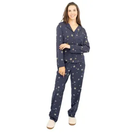 M&S Navy Star Pyjama Set