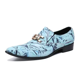 Men Decoration Slip On Formal Shoes