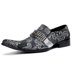 Men Pointed Belt Decoration Oxford Shoes