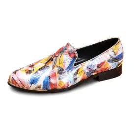 Men Printed Tassel Decoration Loafer