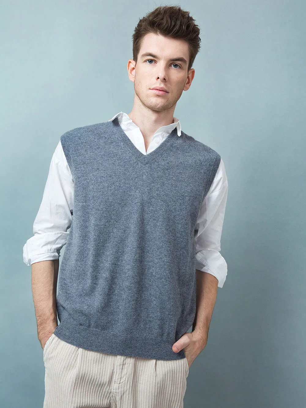 Men's 100% Mongolian Cashmere  Vest