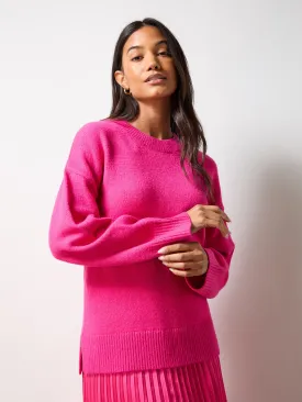 Pink Rib Detail Jumper