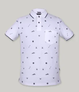 Pique Print Polo