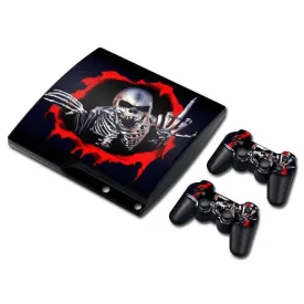 PS3 Slim Fat Super Slim 4000 Playstation 3 Console Skin Decal And 2 Controller Skull Devil