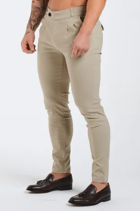 SLIM FIT TROUSER - MILITARY KHAKI