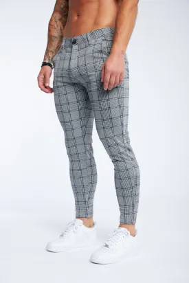 SPRAY ON TROUSER IN GREY CHECK